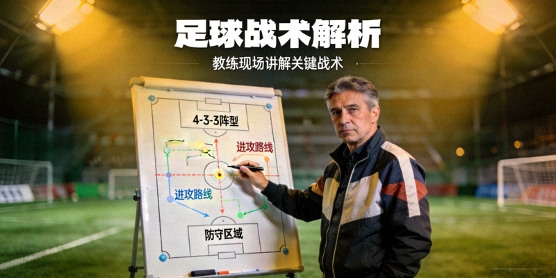 足球战术分析文章配图 - 教练在战术板上讲解