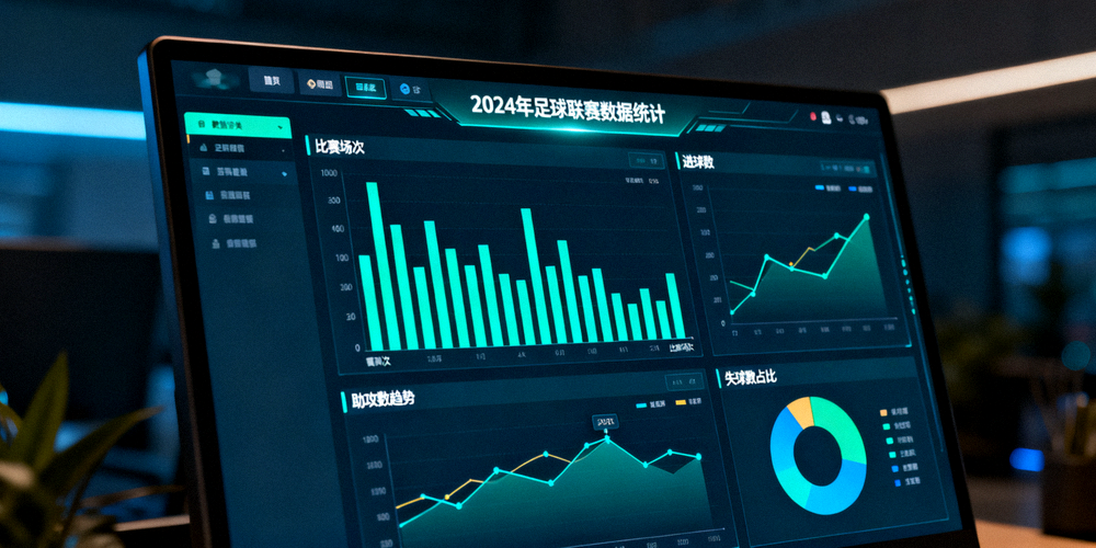 体育赛事数据统计图表的电脑屏幕界面